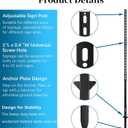 6 Ft Metal Yard Sign Stake, Aluminum Sign Post, Lightweight Adjustable Pole with Holes for Signs, Sleek Modern Design 72'' Holder for Outside Garden Road Parking Ground(Black)