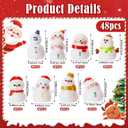48 Pcs Mini Resin Snowman Figurines Winter Miniature Snowman Decorations with Hats Tiny Cute Micro Landscape Decorations Garden Accessories for Crafts DIY Winter Party
