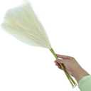 Pampas Grass Large 55CM Fluffy Pampas Grass Decor Flower Fake Plant Reed Simulated Wedding Party Home Decoration Artificial Flowers(Bg) (1pc)