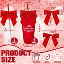 Jingmore 6 Pcs Quinceanera Party Favors for Guests 15th Quinceaera Squad Reusable Tumbler with Straw Lid Twist Bow 24 oz Spanish Gift 15 Birthday Party Thank You Gifts (Red)