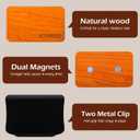 Car Air Freshener- Original Wood Air Freshener-Car Odor Eliminator for Visor Clip-Long Lasting Scent, Vehicle Scent Diffuser for Truck, SUV, Sedans - 4 pack Included 2 Clips (Teak-Amber-Cabana-Grove)
