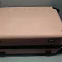 Calvin Klein Women's Hard Side Upright Luggage Spinner Light Weight Suitcase, Mellow Rose, Large
