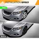 WOLFSTORM 15" Hubcaps for Honda Civic Sedan 2013-2015, R15 Car Hub Caps