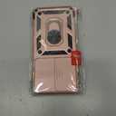 Janmitta Compatible with Samsung Galaxy S25 Plus/S24 Plus Case Built in Slide Camera Lens Cover+Screen Protector+Finger Ring Holder Kickstand,Heavy Duty Shockproof Full Body Phone Cover,Rose Gold