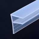 10 Ft ( Feet ) Glass Shower Door Seal Strip, Frameless Weatherproof Shower Door Seal Strip Silicone Rubber Sweep for 1/4 inch Glass , Clear (1/4 inch(6mm), F-Type)