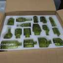 Glass Bud Vases Set of 64 - Green Assorted Small Mini Glass Vases for Flowers, Crystal Vintage Vase Set, Bulk Centerpieces for Table Dcor, Wedding, Home and Events (Green, 64 Pcs)