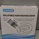 Portable Inflatable Hair Washing Basin for Bedridden - Wash Hair in Bed with Inflatable Shampoo Bowl.For Elderly,Disabled,Injured,Ideal Inflatable Sink for Locs Detox (18in Inner, Brown)