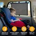 EcoNour Window Shades for Car Baby (2 Pack) | Retractable car Window Shade for Baby for Sun Protection for Kids, Passengers & Pets in The Back Seat | Car Window Covers for Trucks | (20x22), X-Large