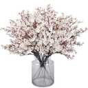 HIAGROW Baby's Breath Artificial Flowers 16 Bundles White Real Touch Fake Flowers Silk Flowers Bulk for Vase Home Office Wedding Fall Indoor Outdoor Centerpiece Table Party Decorations
