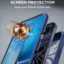 Miracase for iPhone 17 Pro Max Case 6.9" Full-Body Phone Case with Built-in Glass Screen Protector& Full Camera Protector,[Magnetic with MagSafe] Drop Proof 17 ProMax Cover, Blue