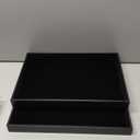 2Pcs Black Velvet Stackable Jewelry Tray Showcase Display Earring Necklace Bracelet Rings Organizer