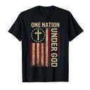 One Nation Under God Flag 4th Of July Patriotic Christian T-Shirt, S