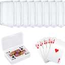 IOKUKI 8 Pcs Blank Playing Card Case, Clear Plastic Playing Game Card Storage Box Holder for Bank/Business/Game/PTCG Cards Not for Uno