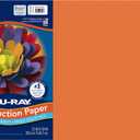 Tru-Ray Heavyweight Construction Paper, Electric Orange, 12" x 18", 50 Sheets
