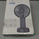 HandFan 6 Inch Handheld Fan with 4000mAh Battery 6 Speed Personal Fan, Strong Airflow, Cooling Desk Removable Base Design, 5-34H Working Time, 180 Foldable for Travel Outdoor Office Household(grey)