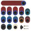 60Pcs Sanding Discs Set 2 inch Quick Change Disc with 1/4 inch Holder Surface Conditioning Disc for Die Grinder Surface Strip Grind Polish Burr Finish Rust Paint Removal