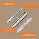 15" Oval Partial Finned Aluminum Air Cleaner Assembly Kit, Polished Air Cleaner for Carburetor with Filter Element