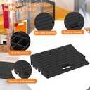 5.0" Rise Rubber Threshold ramp for Doorway/Cars, Step/Stair Rubber ramp with with Non-Slip Surface for wheelchairs/Curb/shed, 2200Pounds Load Capacity.