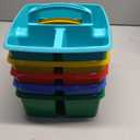 Storex Classroom Caddy, 9.25 x 9.25 x 5.25 Inches, Assorted Colors, Color Assortment Will Vary, Case of 6 (00940U06C), Small Caddy