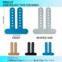 10 PCS Precut Kinesiology Tape for Knees, Knee Support Tape, Athletic Tape,Long-Lasting Support for Running and Fitness Exercises (Blue Color)