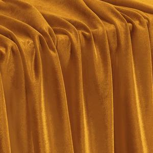 KKJIAF Gold Stretch Velvet Fabric 60 Inch Wide, 5 Yard Soft Stretchy Fabric for Sewing Clothes, Apparel, Costume, Crafts - 90% Polyester 10% Spandex