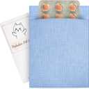 Peekaboo Pill Sleeve  Cute Birth Control Case  Soft Cotton Fabric Privacy Cover for Your Birth Control Pill Case  Pouch for 4 x 3 Packets (Sky Blue)