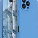 FireNova Designed for iPhone 16 Pro Case, Silicone Upgraded [Camera Protection] Phone Case with [2 Screen Protectors], Soft Anti-Scratch Microfiber Lining Inside, 2024, Blue