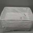 Aebeky A4 Size Plastic Paper Storage Trays,Desktop File Organizer Baskets,6-Packs (White)