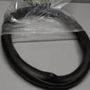 HAOKAY Top Grade Black Genuine Leather Steering Wheel Cover Women Men, Luxury Steering Wheel Cover for Cars, SUVS and Trucks, Universal 14.5-15 inch