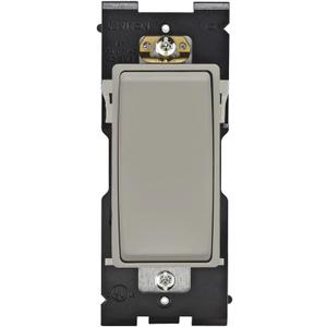 Leviton Renu Switch for Single Pole Applications, 15A-120/277VAC, RE151-WS, Wood Smoke