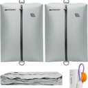 Vacuum Bag for Travel, Professional IPX8 Waterproof Reusable Vacuum Compression Bags for Travel Suitcases, Durable Space Saver Bag(2 PACK,With Pump) (Grey)