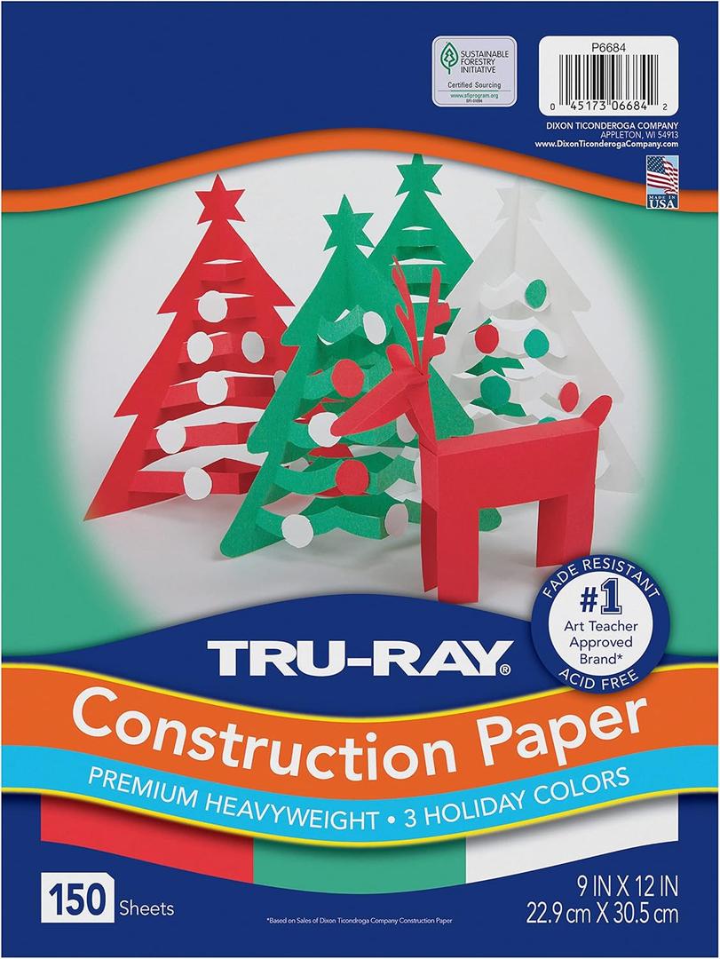 2 x Tru-Ray Construction Paper 9x12" Holiday Assortment