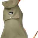 Lukovee Dog Raincoat - Lightweight Hooded Dog Rain Coat for Large Medium Small Dogs, Adjustable Poncho Jacket with Reflective Stripes (Gr, X-Large)