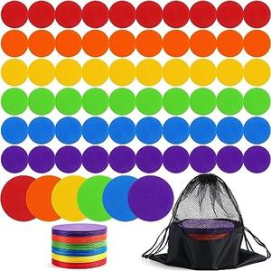 Tinideya TPE Floor Spot Markers Dots for Gym Flat Non Slip Spot Marker Dance Dot for Gym Sports Soccer Basketball Agility Training Field Marking Equipment