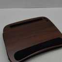 SOFIA SAM Oversized Wood Top Memory Foam Lap Desk - Padded Laptop Desk for Bed, Couch, Recliner, Portable Tray, Mouse Pad, Soft Table for Home, Travel, Fits Tablets and Laptops Up to 20 inches - Black