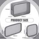 Weewooday 4 Pcs Mesh Makeup Bag Mesh Cosmetic Bag Travel Toiletry Pouch with Zipper Mini Makeup Cosmetic Purse for Daily Accessory(Small, Large, Medium,Gray)