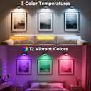 4-Pack Picture Lights for Wall, Rechargeable Wireless Poster Lights with 3 CCT & 12 RGB, Magnetic Painting Lights with Remote(DimmableTimer), LED Art Display Light for Frame, Gallery, Wall Decor