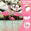 Ohuhu Family Flamingo Yard Ornaments, Set of 3 (32", 31", 19"), Pink, 3 pack