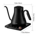 Electric Kettles, INTASTING Gooseneck Electric Kettle, 1 Temperature Control, Stainless Steel Inner, Quick Heating, for Pour Over Coffee, Brew Tea, Boil Hot Water, 1500W/0.9L (Glossy Black)