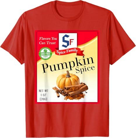 Pumpkin Spice Group Costume Family Matching Outfit T-Shirt
