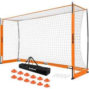 Soccer Goal, 126 ft /167 ft Portable Soccer Goals Net for Backyard, Quick Setup Training Equipment with 1 Carry Bag, 4 Ground Nails, 12 Training Cones