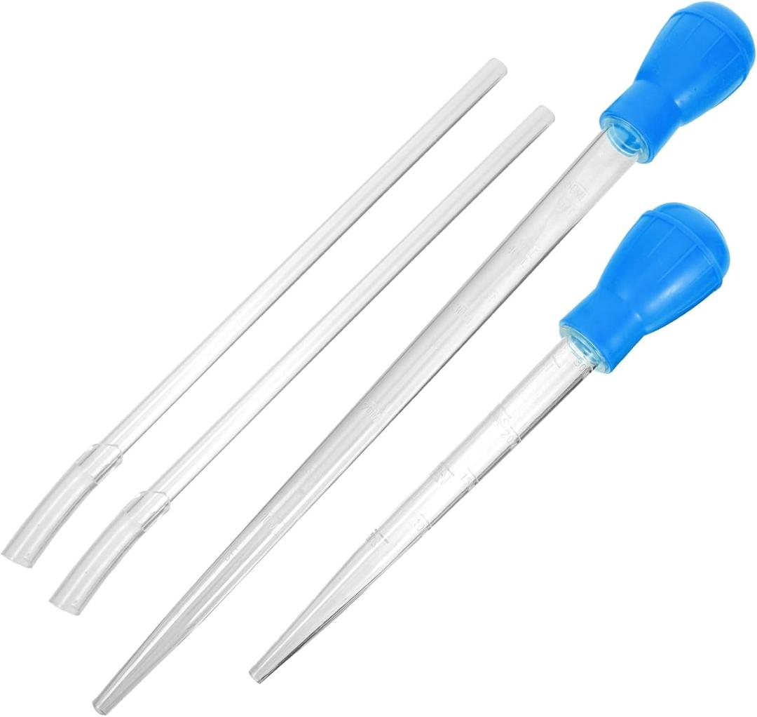 Totority 2 pcs Aquarium Gravel Vacuum Cleaner Siphon Pump with Extension Tubes Manual Fish Tank Water Changer for Gravel and Waste Pickup Easy Install Siphon for Fish and Turtle Tanks