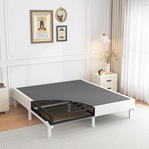 ROIL 5 Inch King Box Spring, Heavy Duty Metal Low Profile Bed Base Mattress Foundation with Fabric Cover, 3500lbs Max Weight Capacity, Easy Assembly, Noise Free, Non-Slip