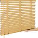 2" Cordless Real Wood Blinds for Indoor Windows, Natural, 24" W x 48" H | Horizontal Venetian Blinds with Tilt Wand, Light Filtering, Privacy Control, Easy Installation for Bedroom, Living Room