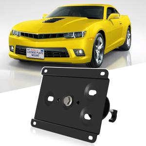 No Drill Front License Frame Compatible with 2016-up Chevrolet Camaro Anti-Theft License Plate Grille Mount Holder Car Tag Covers Rust-Proof, Rattle-Proof Car Accessories