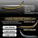 Switchback White/Amber LED Front Bumper Fog Daytime Running Lamp Dynamic Sequential LED Turn Signal Light Function Compatible with Toyota Highlander 4TH 2021 2022 2023 2024 XSE