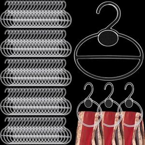 FoldTier Scarf Hanger Plastic Holder Organizer Space Saving Scarf Organizer Clothes Hanger for Scarves Headscarves Clothing Sorting Storing(Clear,100 Pcs)