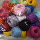 Crochet Thread Cotton Yarn Threads Balls 35 Balls Popular Rainbow Colors of Size 5 Crochet Thread 100% Long Staple Cotton Mercerized Cotton