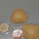 Sticky Bra Inserts - Soft Invisible Reusable Double Sided Sticky bra with Lift Support, Washable for Bikini, Strapless Dress (Beige)