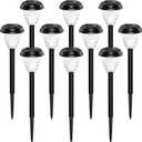 URAGO Super Bright Solar Lights Outdoor Waterproof-10 Pack, Dusk to Dawn Up to 12 Hrs Solar Powered Outdoor Pathway Garden Lights Auto On/Off, LED Landscape Lighting Decorative for Walkway Patio Yard